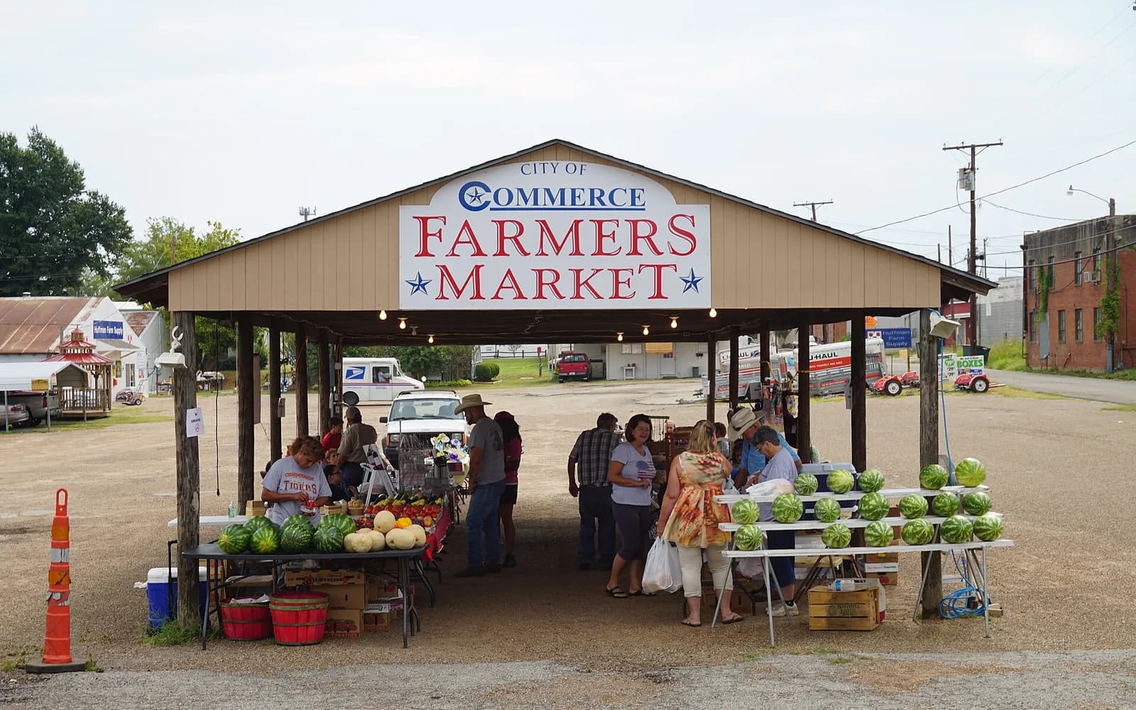 Commerce Farmers Market building in Commerce, Texas