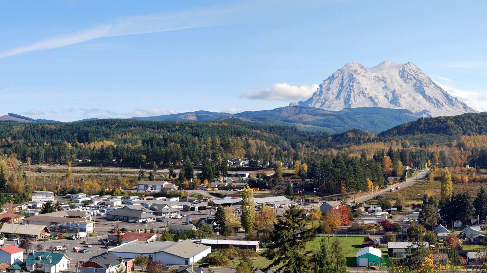 Mount Rainier beyond Eatonville, Washington