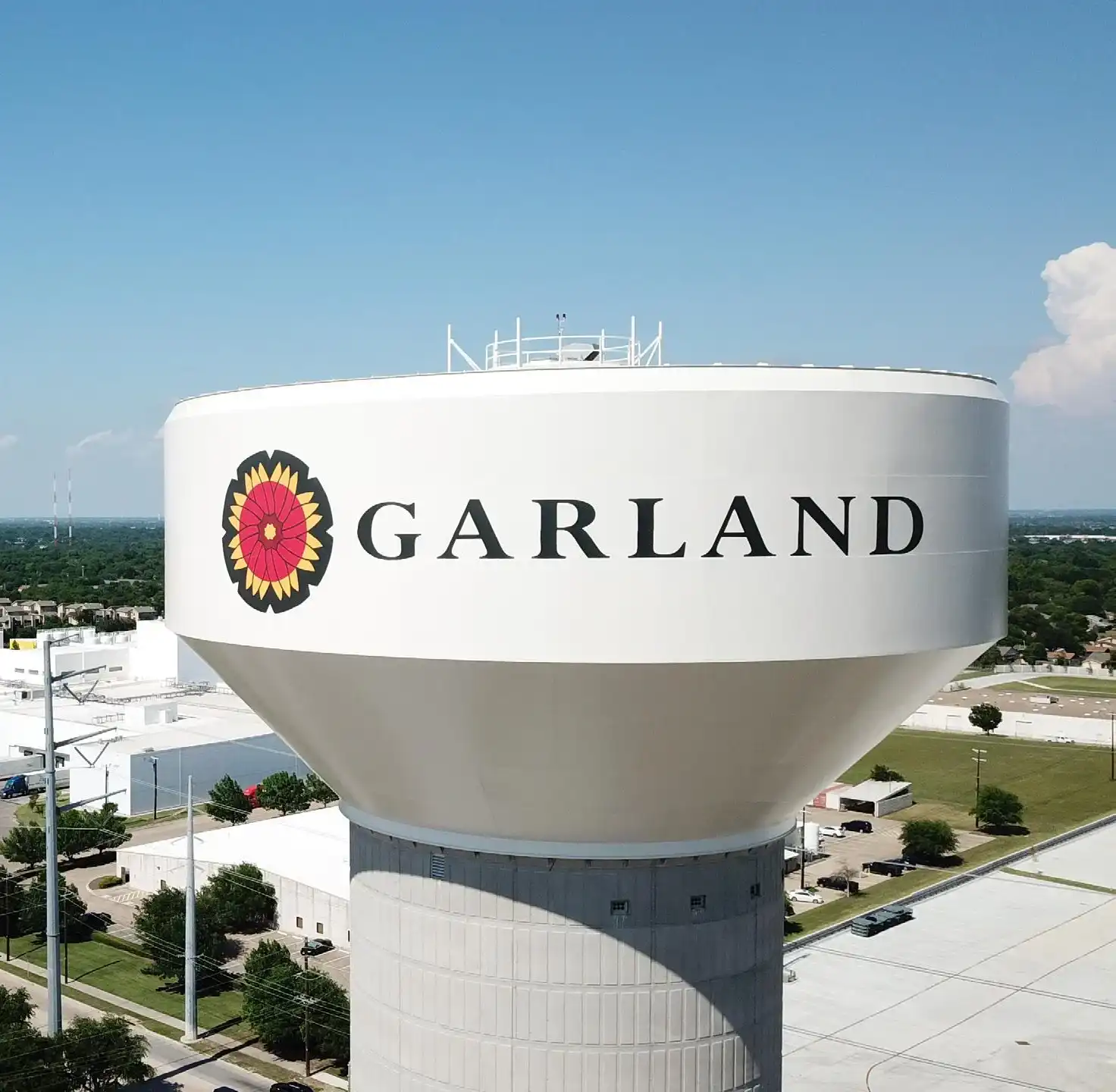 Garland water tower in Garland, Texas